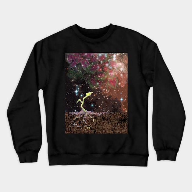 Sprout to Stars Crewneck Sweatshirt by MarkArTurner